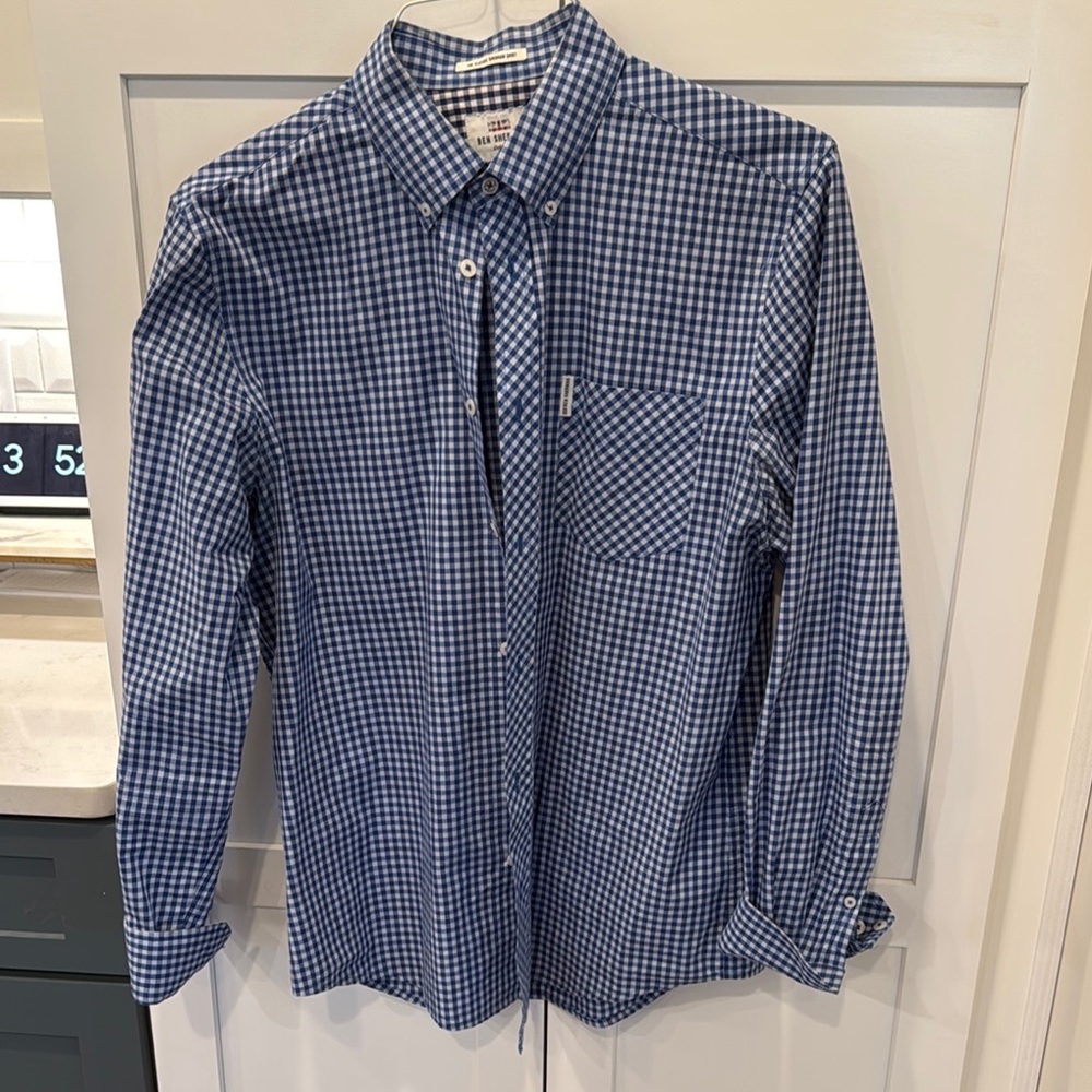 Ben Sherman Men's Blue Checkered Shirt
